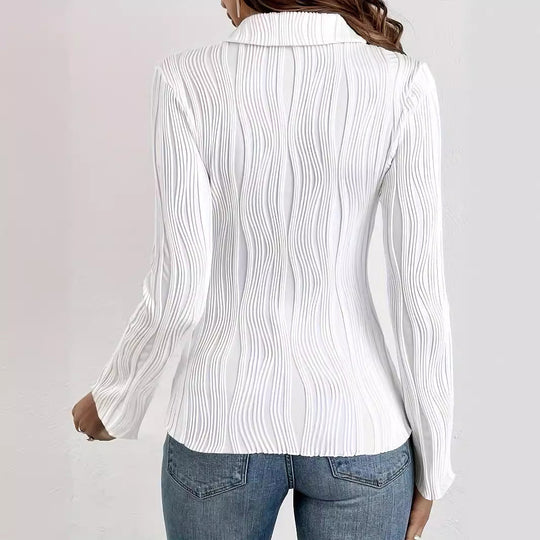 Damen Elegante Bluse mit strukturierten Längsstreifen