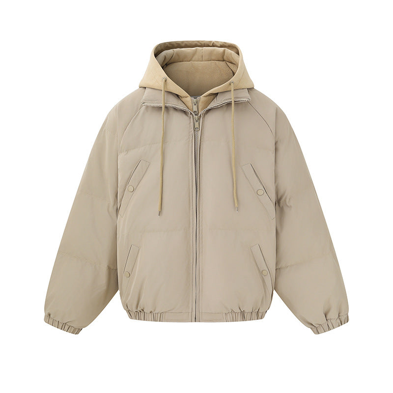 Unisex Kurze Boxy‑Wattierte Kapuzenjacke mit Fleecefutter und elastischem Saum Shop Nory