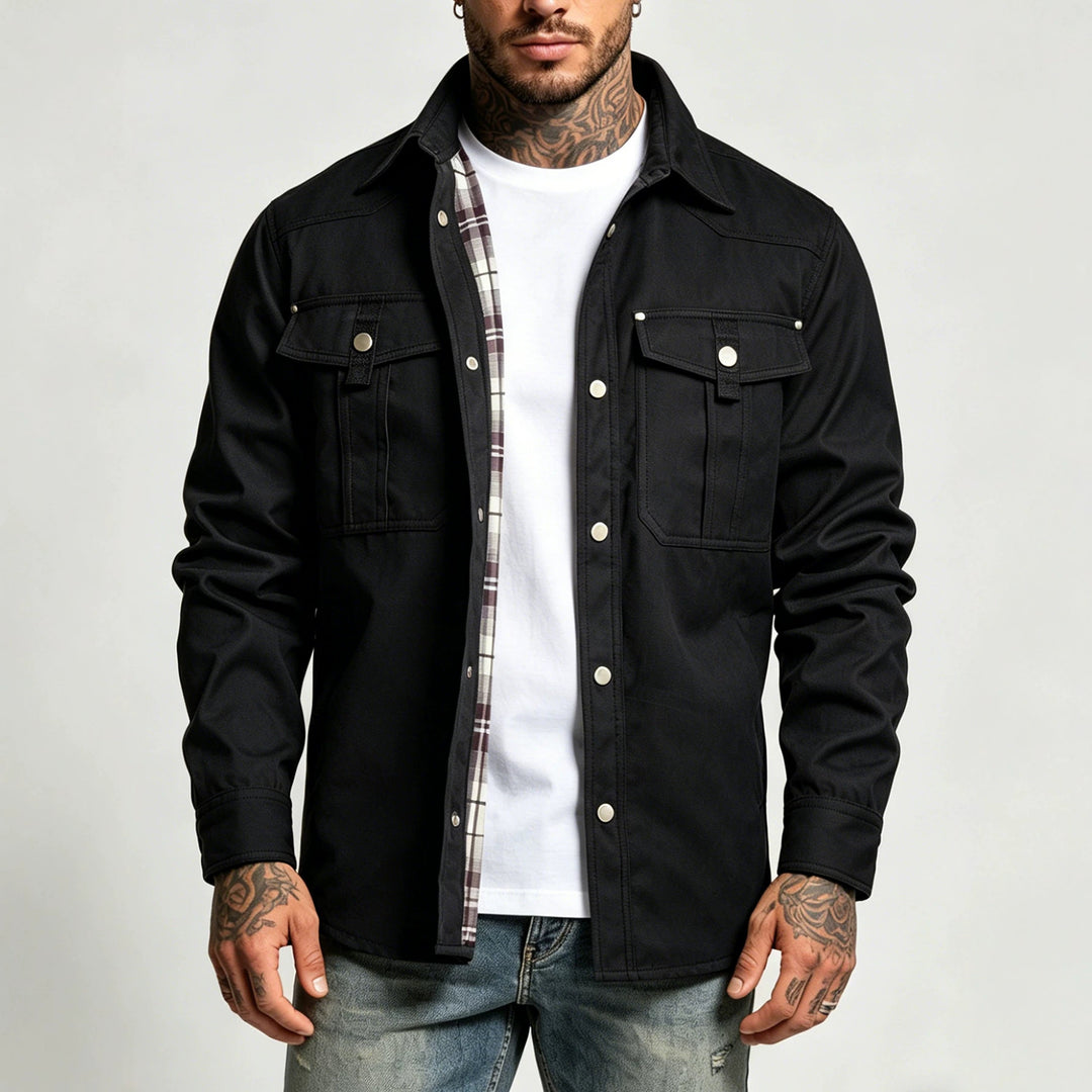 Herren Canvas-Hemdjacke Shop Nory