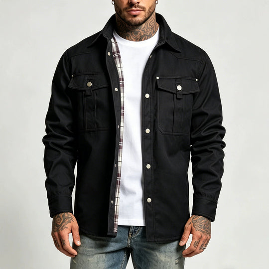 Herren Canvas-Hemdjacke Shop Nory