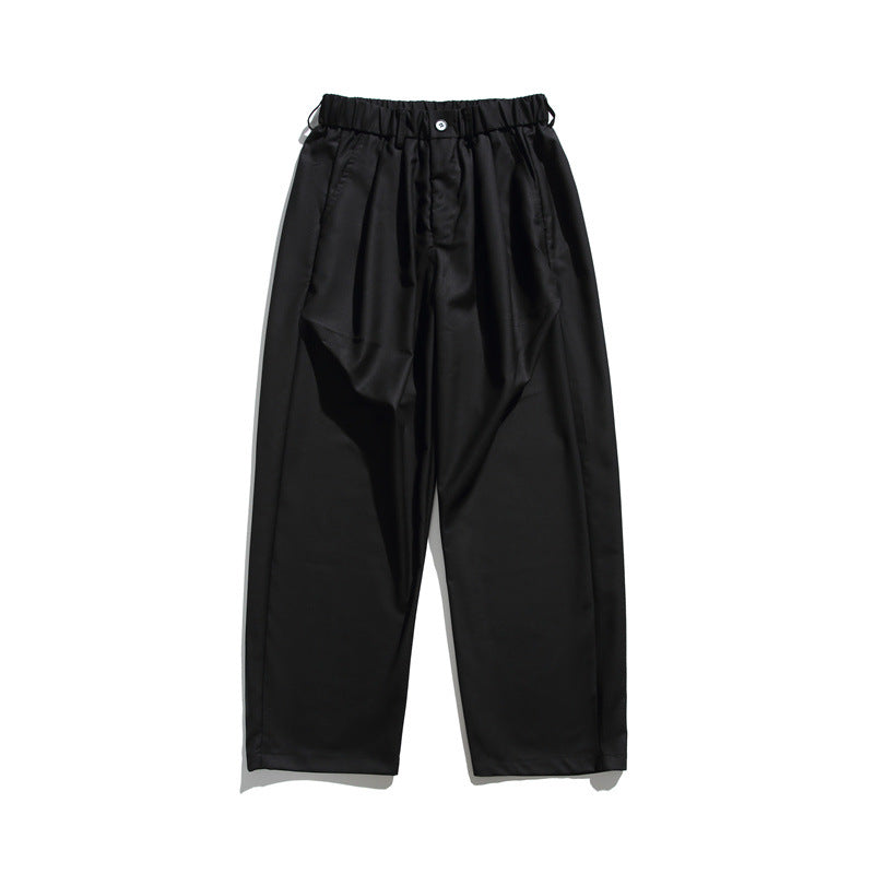 Herren Locker geschnittene Bundfalten-Cropped-Hose mit elastischem Bund und Bügelfalte Shop Nory