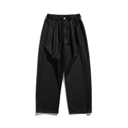 Herren Locker geschnittene Bundfalten-Cropped-Hose mit elastischem Bund und Bügelfalte Shop Nory