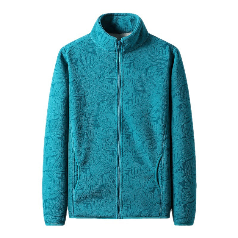 Damen Fleecejacke mit durchgehendem Reißverschluss und floraler Jacquard-Struktur Shop Nory