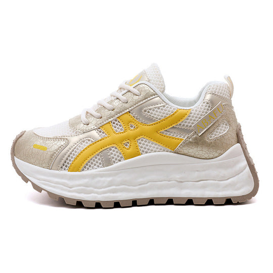Damen Sneakers mit atmungsaktivem Mesh-Obermaterial und dämpfender Laufsohle