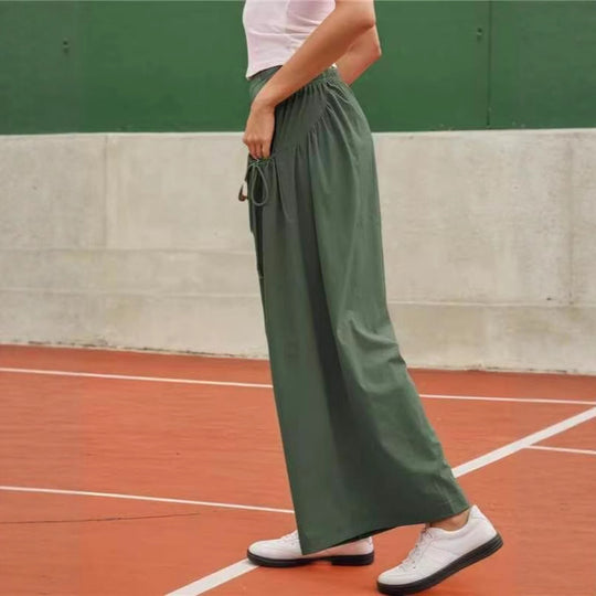 Damen Weite Culotte-Hose mit Kordelzug und großzügigen Taschen Shop Nory