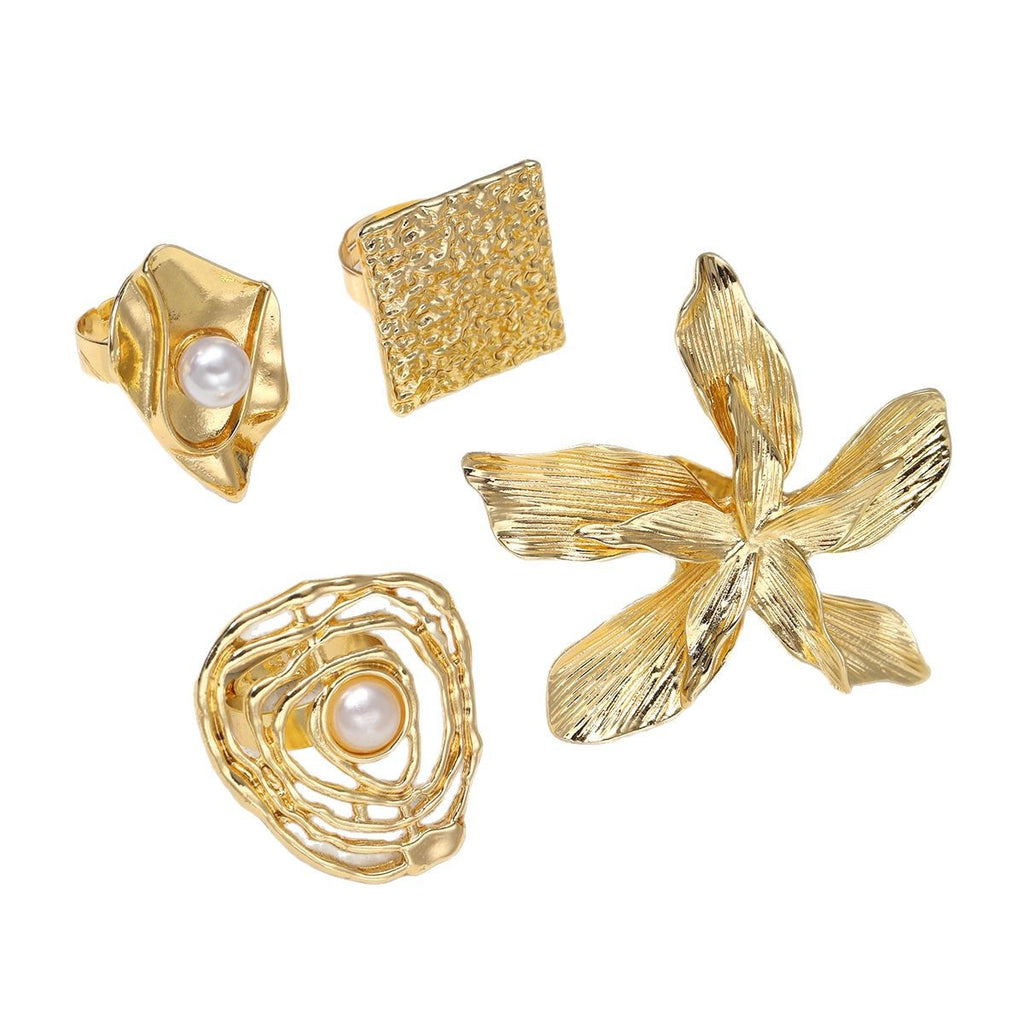 Damen Statement-Ring mit kunstvollem Textur-Design Shop Nory