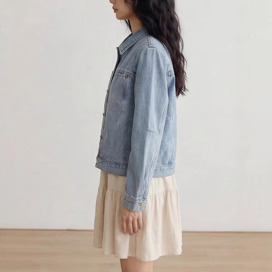 Damen Denimjacke mit Knopfleiste Shop Nory
