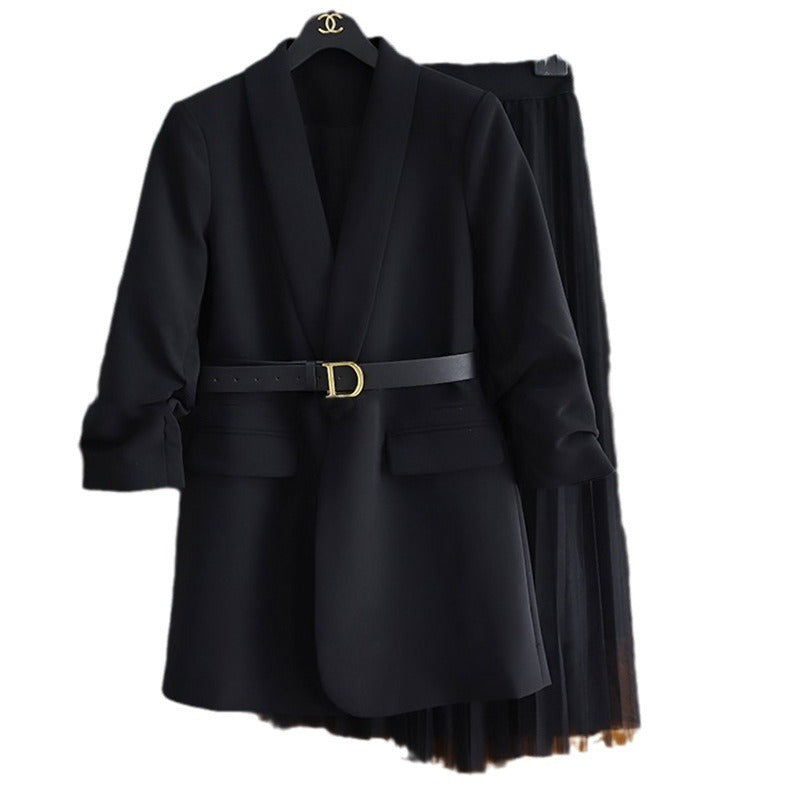 Damen Moderner Blazer mit Taillengürtel Shop Nory