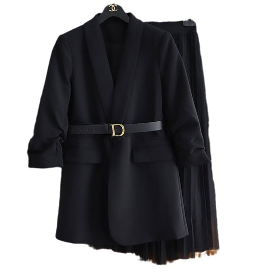 Damen Moderner Blazer mit Taillengürtel Shop Nory