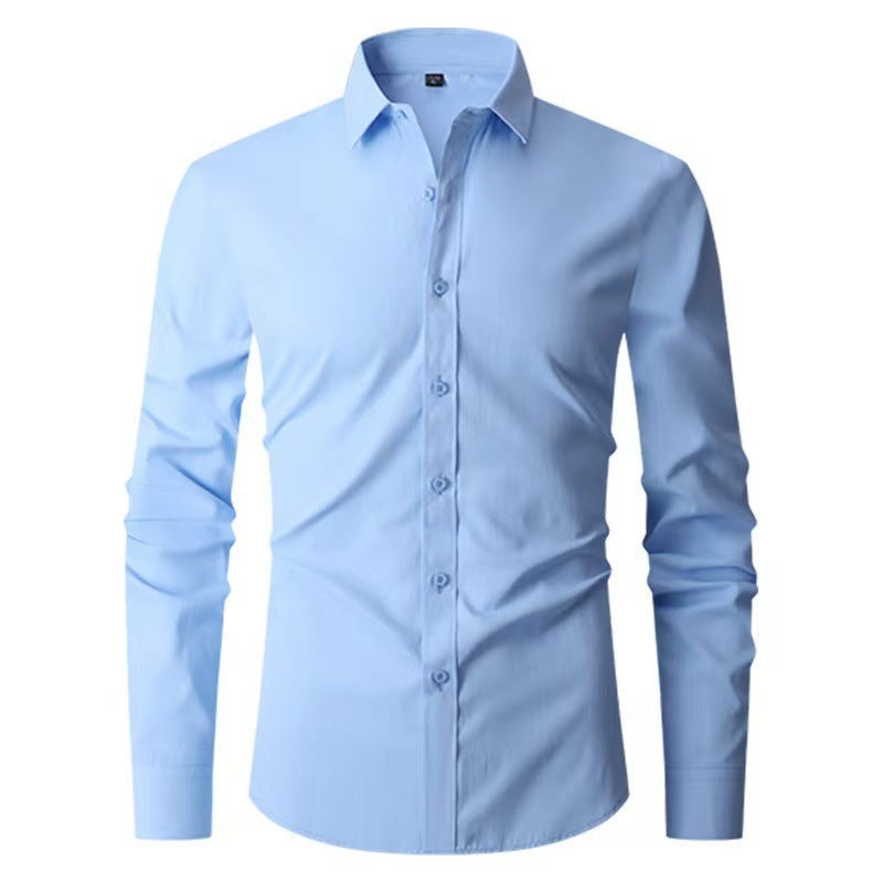Herren tailliertes Business-Hemd mit Kentkragen