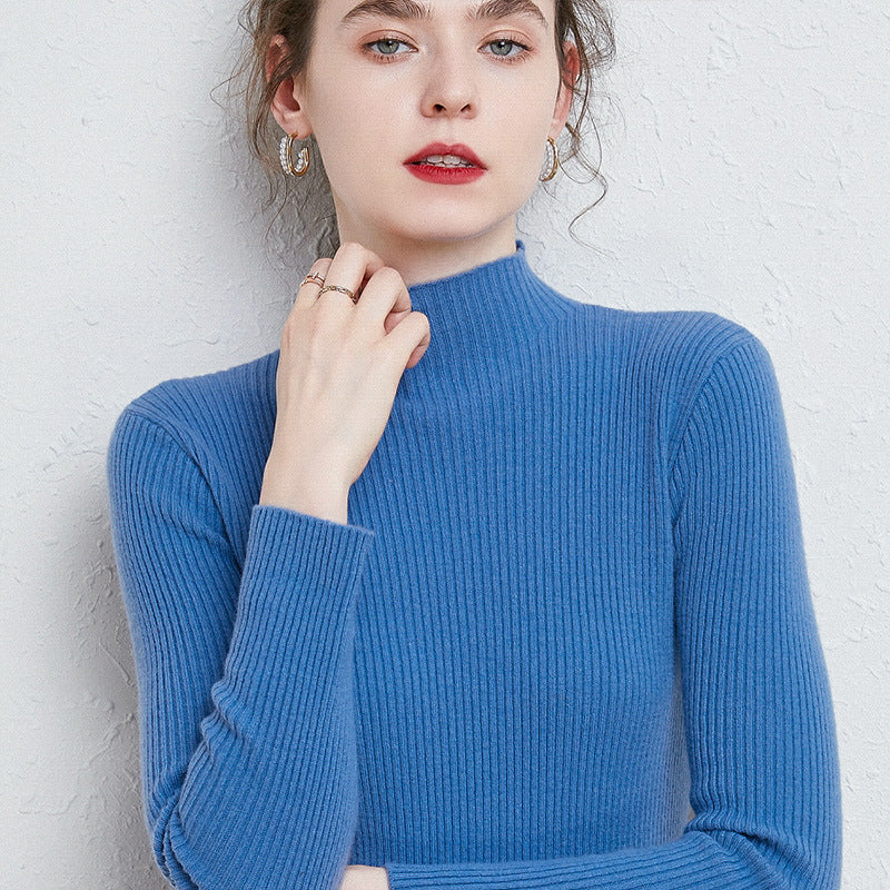 Damen Figurbetonter Feinstrick-Rollkragenpullover mit extrafeiner Rippenstruktur und kaschmirweicher Haptik Shop Nory