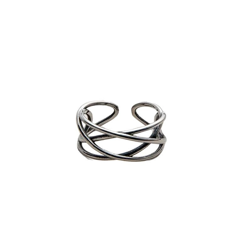 Damen moderner Edelstahlring mit glänzender Oberfläche Shop Nory