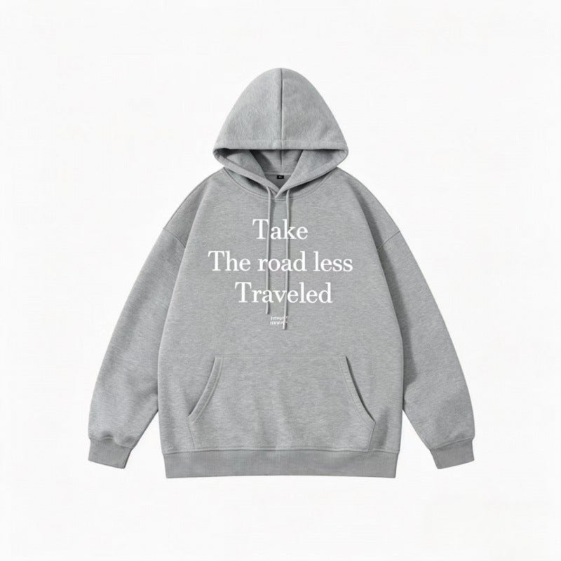 Unisex Oversize-Kapuzenpullover mit Statement-Print und Kängurutasche Shop Nory
