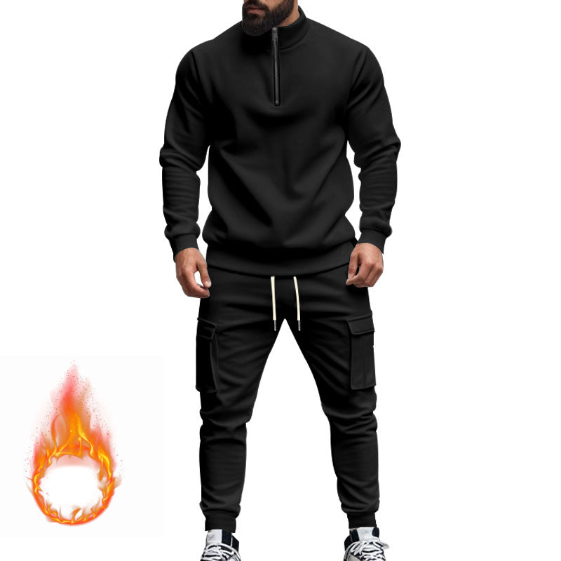 Herren nan sportlicher Cargo-Jogginganzug mit Troyerkragen Shop Nory