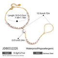 Damen Glänzendes Edelstahl-Armband mit funkelnden Zirkonia-Elementen Shop Nory