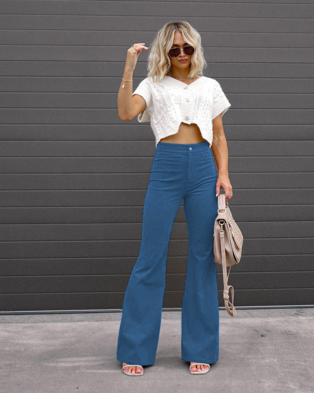 Damen Flared Jeans mit hohem Bund und tailliertem Schnitt