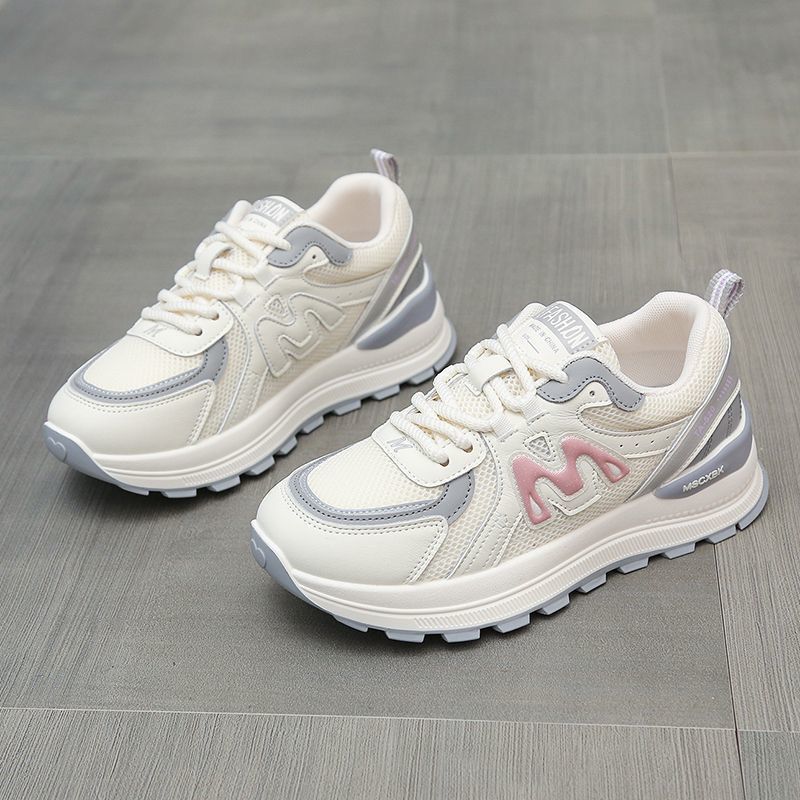 Damen Plateau-Chunky-Sneaker mit atmungsaktivem Mesh- und Ledermix Shop Nory