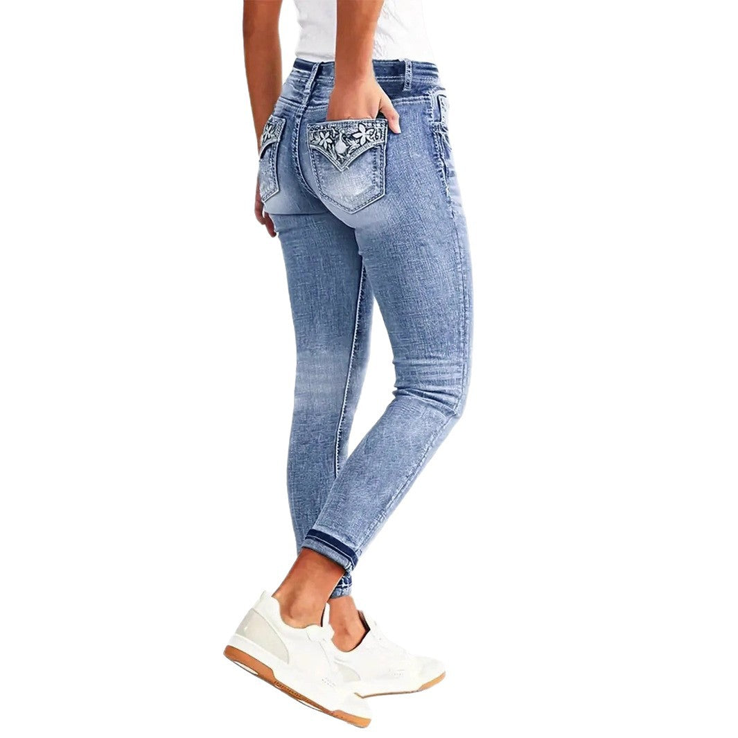 Damen Slim-Fit Stretch-Skinny-Jeans mit schmalem Knöchelabschluss und Five-Pocket-Design Shop Nory