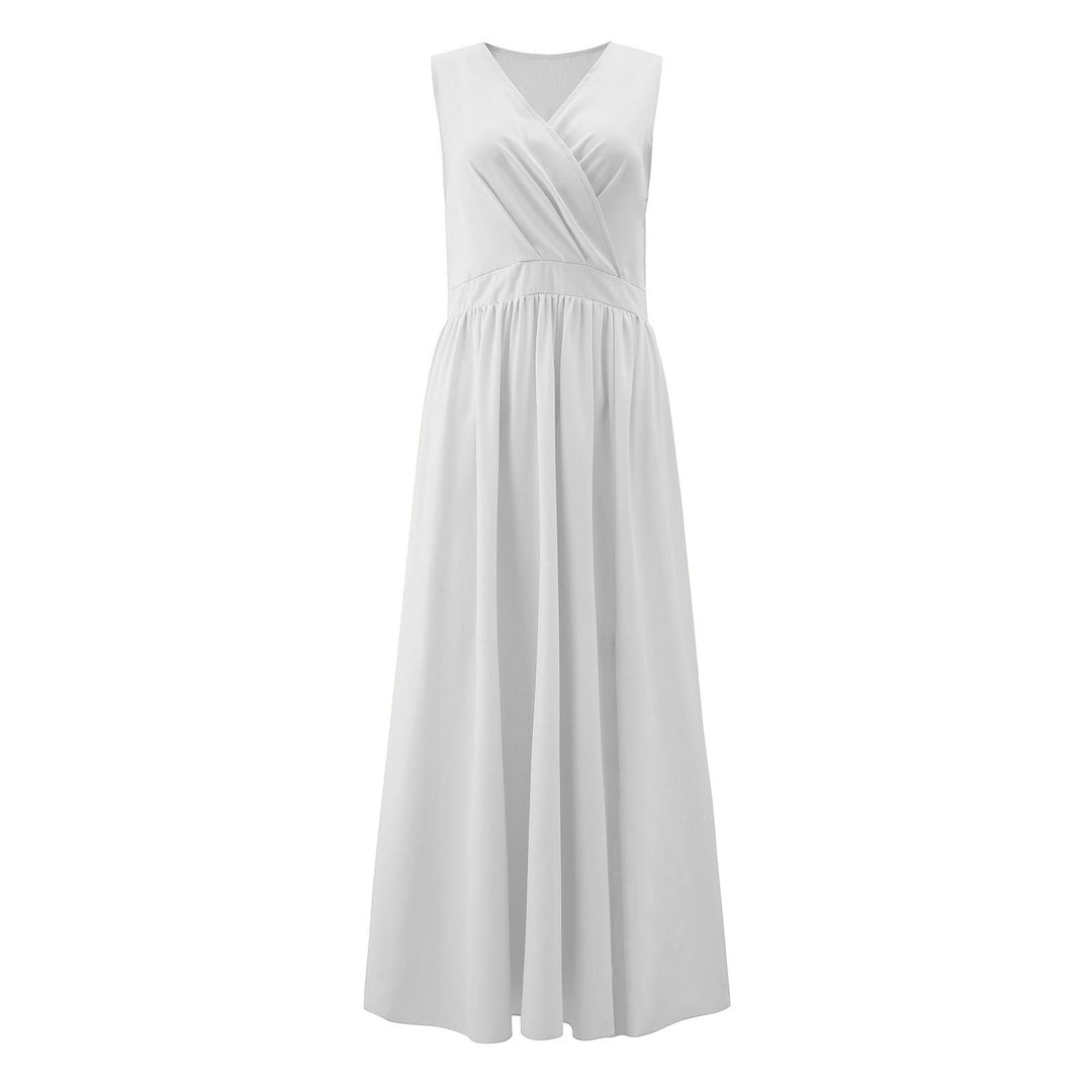 Damen Elegantes Maxikleid mit raffiniertem Wickeldesign und fließendem Stoff