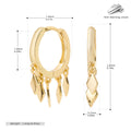 Damen Ohrhänger mit schickem Anhänger-Design aus hochwertigem 925 Sterling Silber Shop Nory