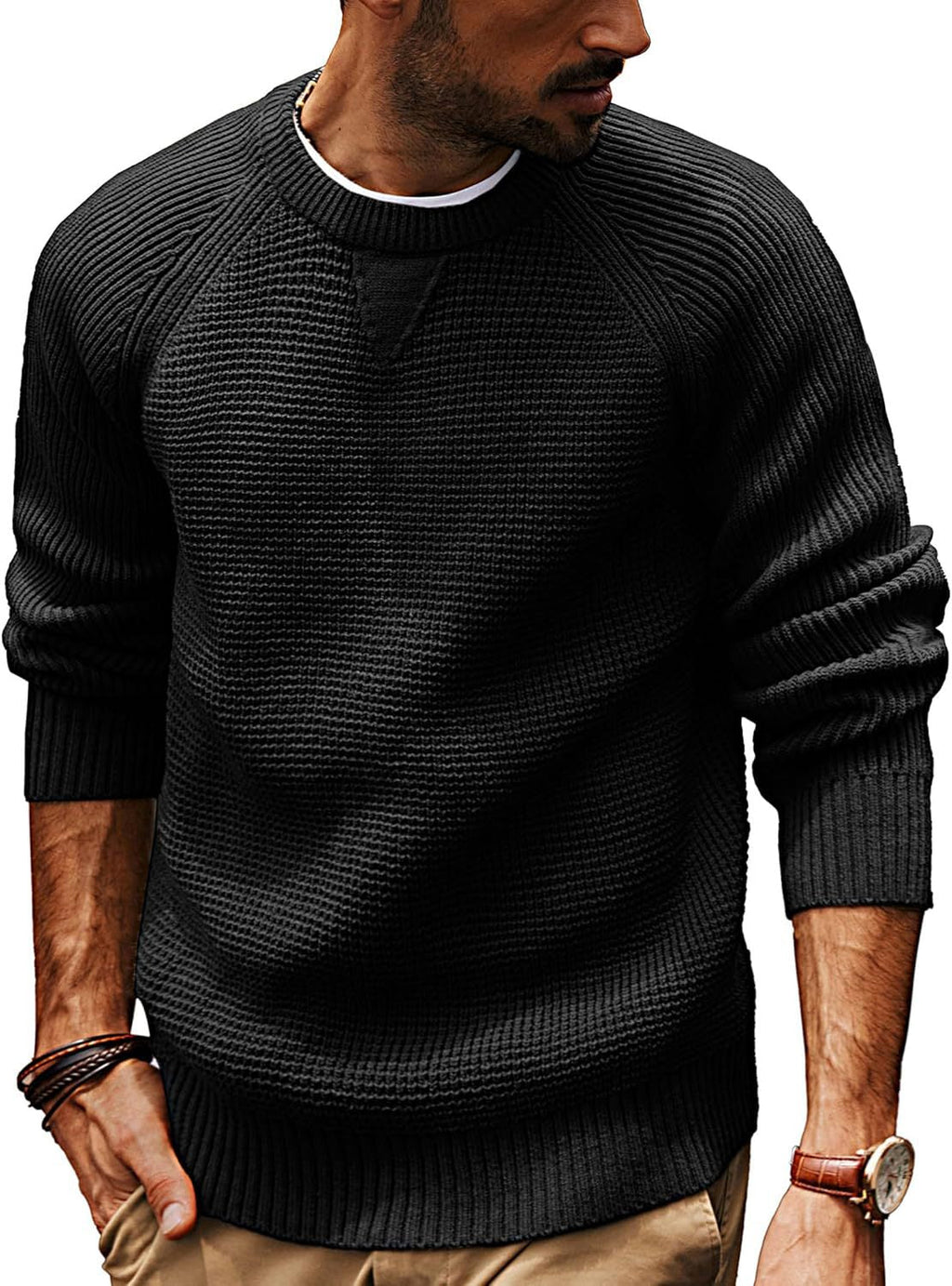 Herren strukturiertes Pullover mit lässigem Schnitt