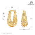 Damen Ohrringe mit raffiniertem gewellten Design aus 925 Sterling Silber Shop Nory