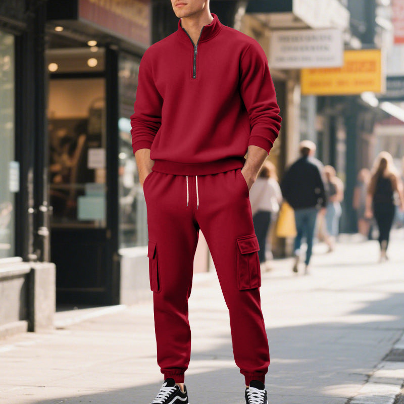 Herren nan kuschelige Cargostil-Jogginghose aus Fleece mit Kordelzug und Aufsatztaschen Shop Nory