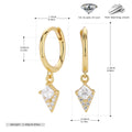 Damen Ohrhänger mit funkelndem Zirkonanhänger aus 925 Sterling Silber Shop Nory