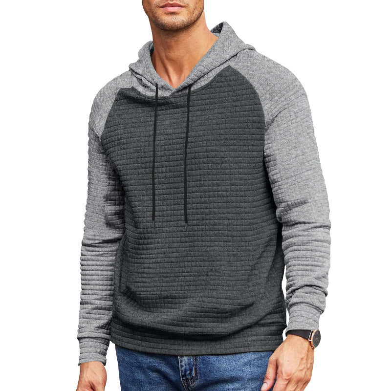 Herren nan texturierter Kapuzenpullover mit Raglanärmeln und gesteppter Struktur Shop Nory