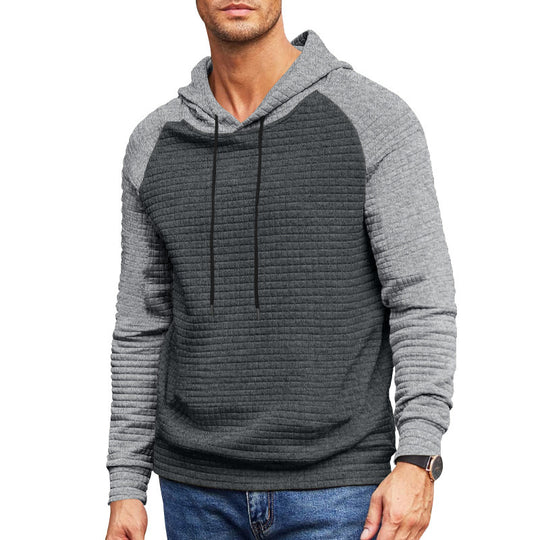 Herren nan texturierter Kapuzenpullover mit Raglanärmeln und gesteppter Struktur Shop Nory