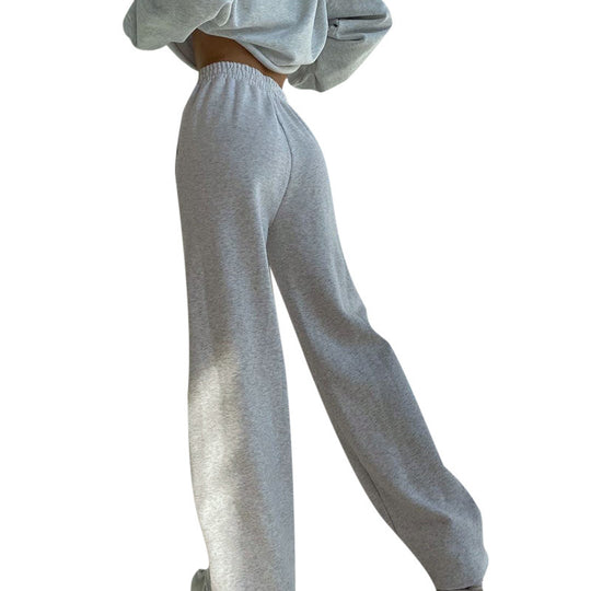 Damen Weite Jogginghose aus Baumwoll-Sweat mit Elastikbund und Kordelzug Shop Nory