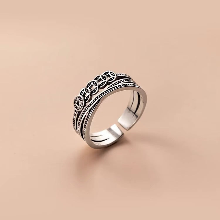 Damen Offener Silberschmuckring mit elegantem Design Shop Nory