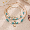 Damen Sommerliche Muschel Halsketten Set Shop Nory