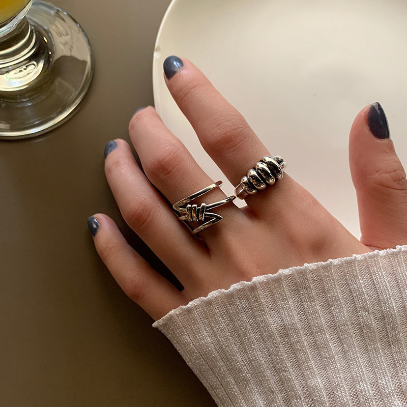 Damen Trendiger offener Ring mit geometrischem Design Shop Nory