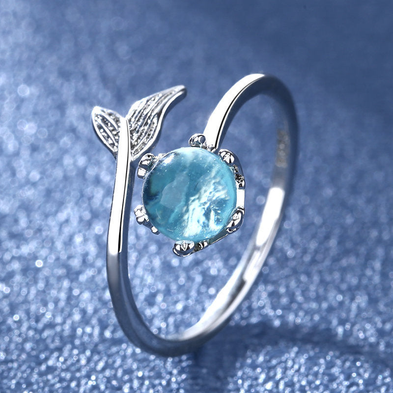 Damen Art Deco Schmuckring mit filigranem Blattmotiv Shop Nory