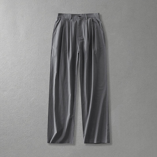 Damen Weite Bundfalten-Hose mit hoher Taille Shop Nory