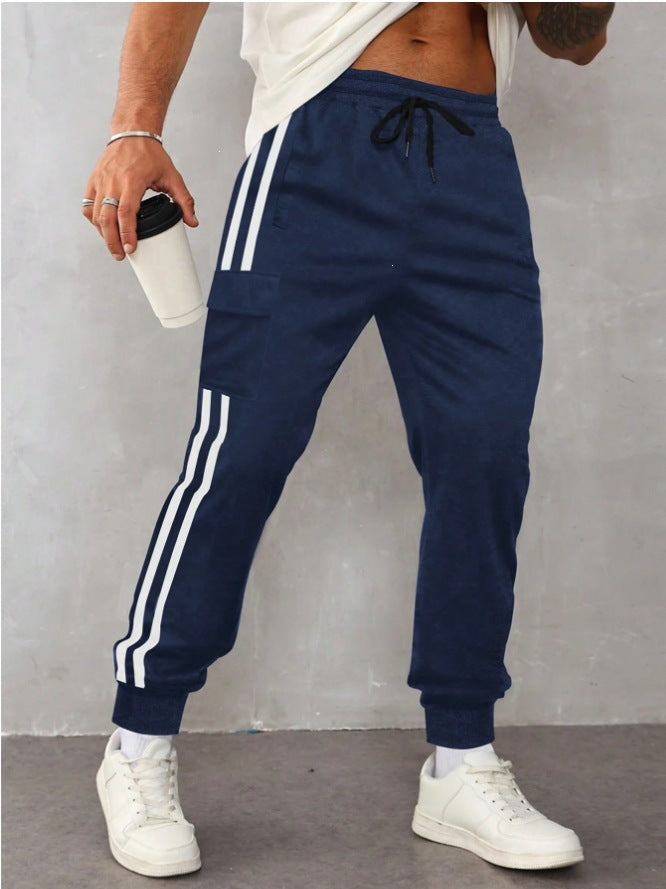 Herren Utility-Jogginghose mit aufgesetzter Känguru-Tasche und breiten Kordeln Shop Nory