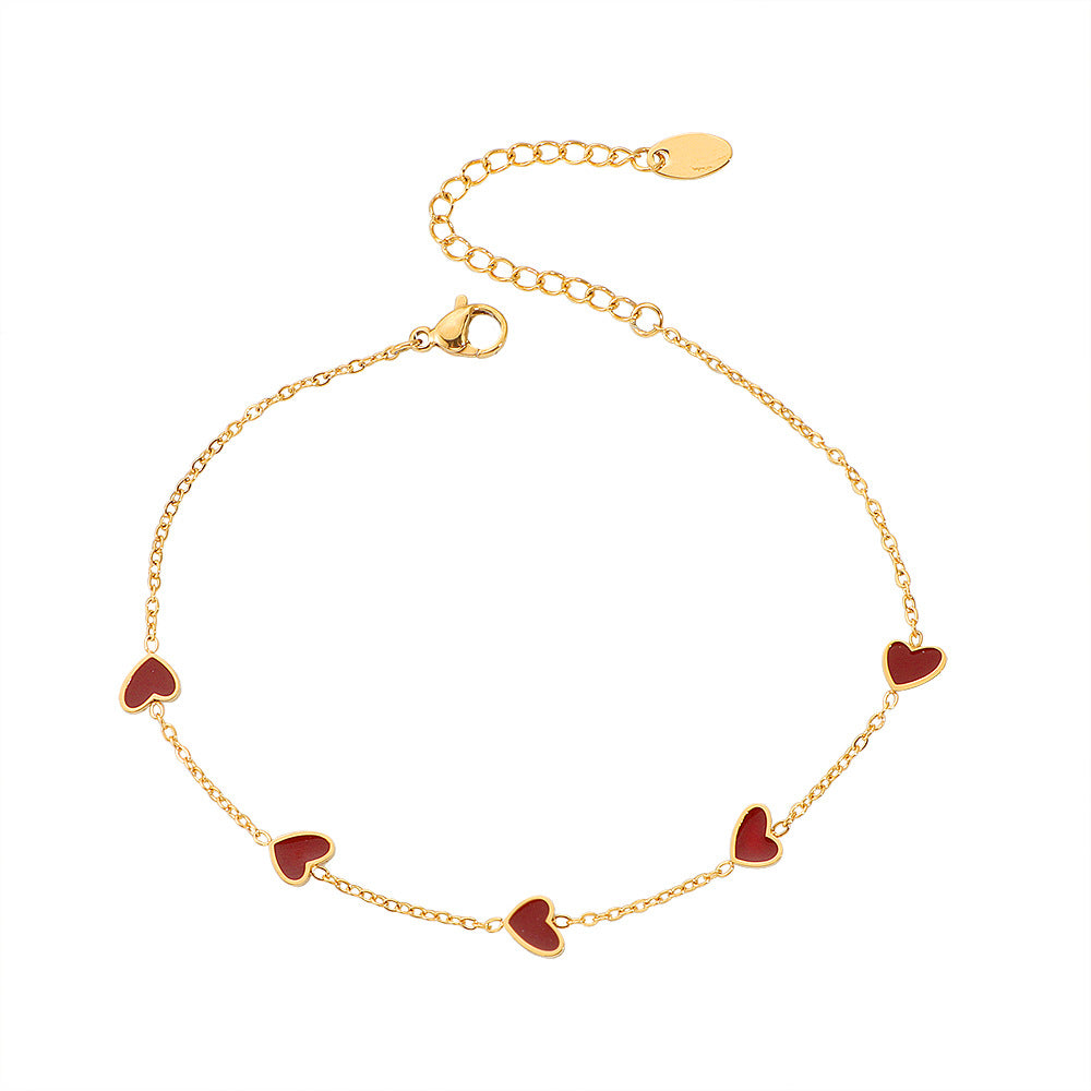 Damen Herz-verschönerten Link Armband Shop Nory