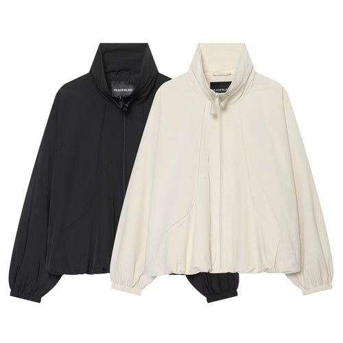 Damen Oversize Bomberjacke im Cropped‑Stil mit hohem Funnelkragen Shop Nory