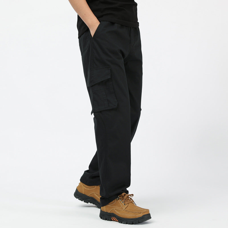 Herren Baumwoll-Twill Cargohose im Relaxed-Fit mit geradem Bein und großem Klappfach Shop Nory