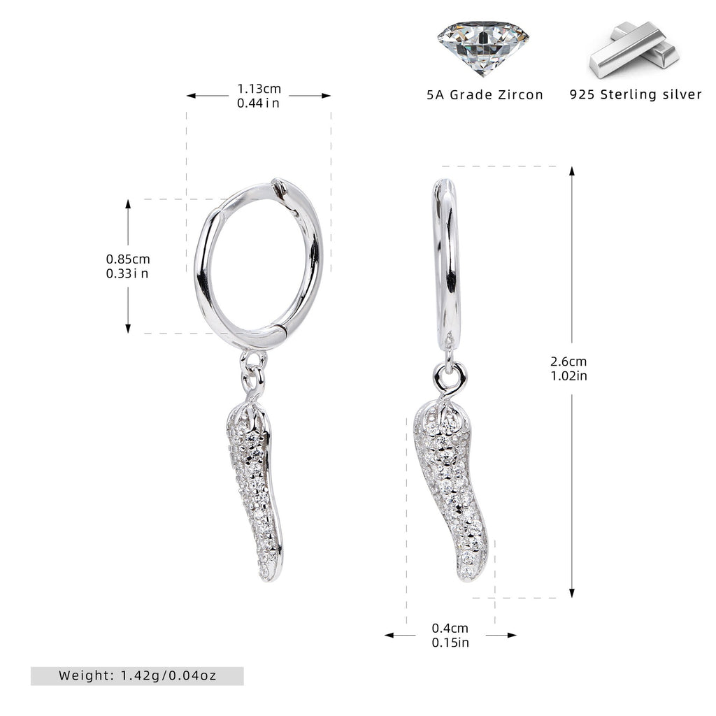 Damen Ohrringe mit funkelnden Zirkonakzenten in elegantem Tropfen-Design Shop Nory