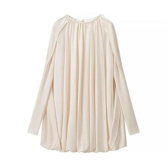Damen Cape-Minikleid mit Faltenwurf und seitlichen Ärmelschlitzen Shop Nory
