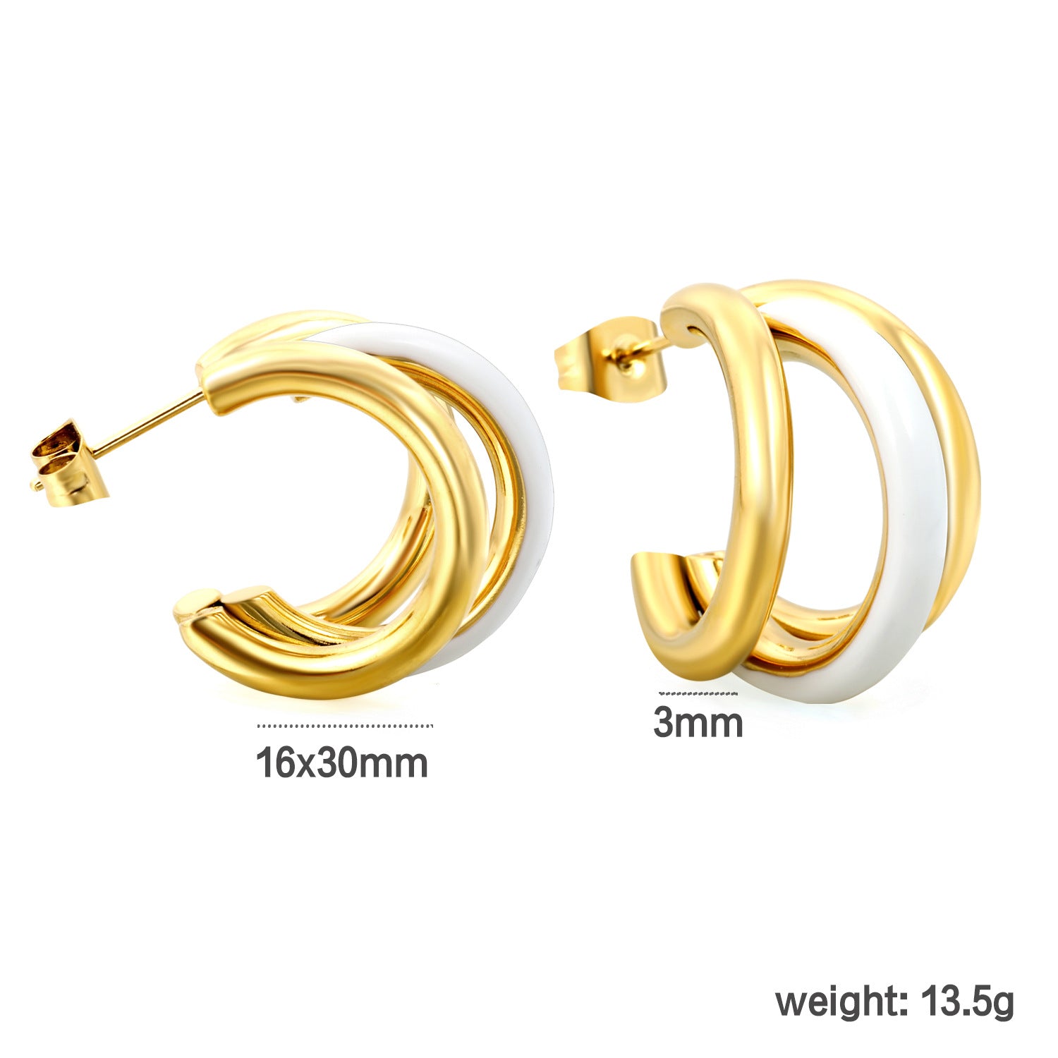 Damen Moderner Hängender Ohrschmuck mit doppeltem Design Shop Nory