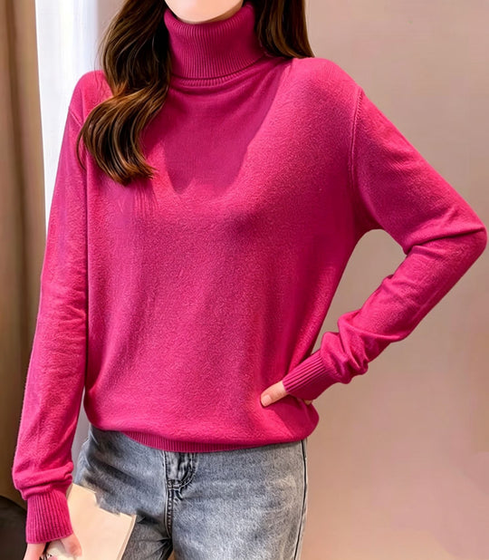 Damen Rollkragenpullover mit überschnittener Passform und gerippten Bündchen Shop Nory
