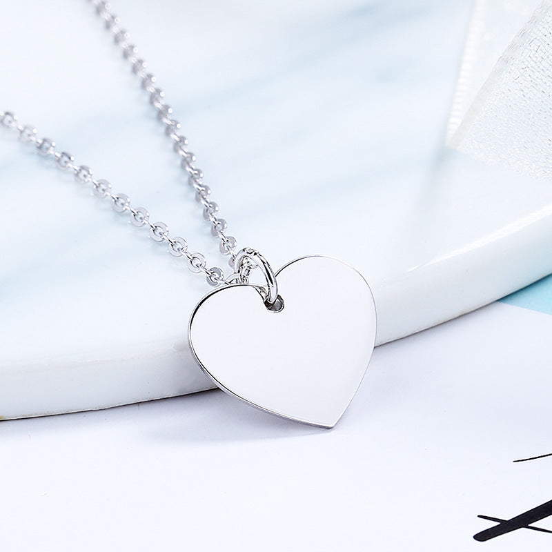 Damen Halskette mit herzförmigem Anhänger und feiner Gliederkette Shop Nory