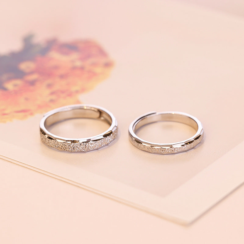 Damen Funkelnde Silberringe mit einzigartiger Textur Shop Nory
