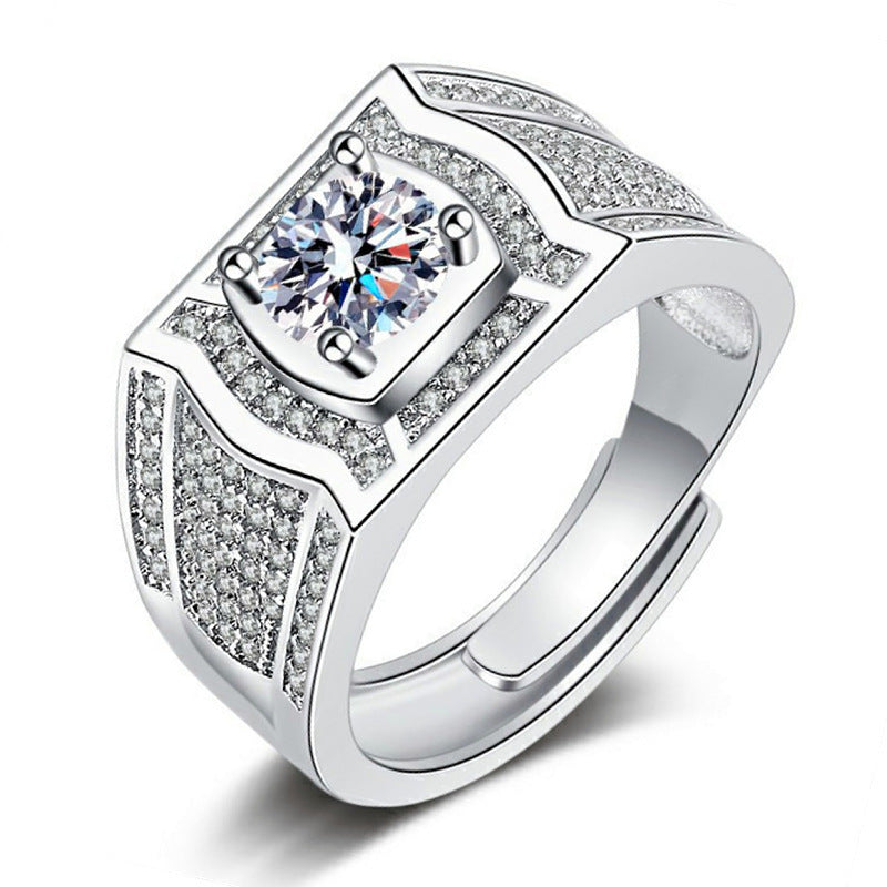 Damen eleganter Silberring mit funkelndem Zirkonia Shop Nory