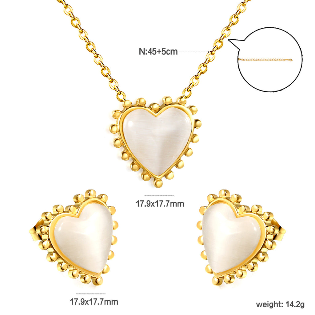 Damen Schmuckset mit Kruzifix-Anhänger und passenden Ohrringen Shop Nory