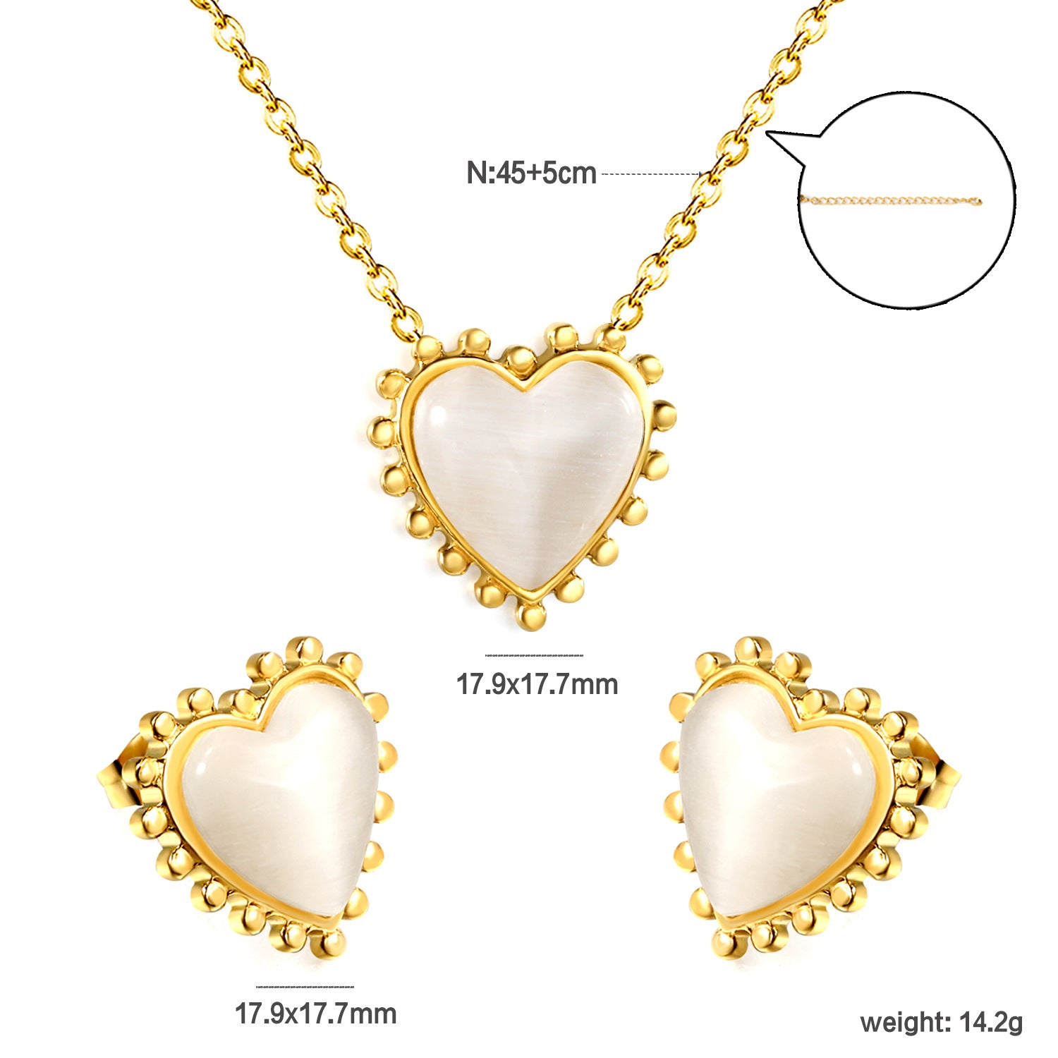 Damen Schmuckset mit Kruzifix-Anhänger und passenden Ohrringen Shop Nory