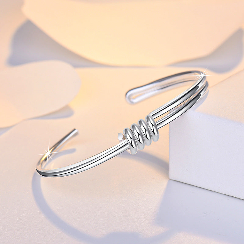 Damen Offenes Armband mit kunstvollem Spiral-Design Shop Nory